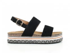 Chevron Sandal Black
