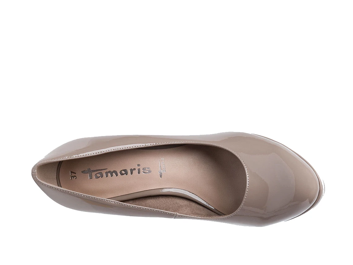 Tamaris Taupe Patent Pumps 4 Tamaris Taupe Patent Pumps - Bilde 2