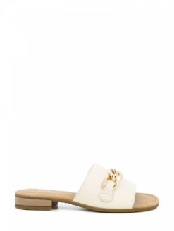 Gabor White Gold Sandal